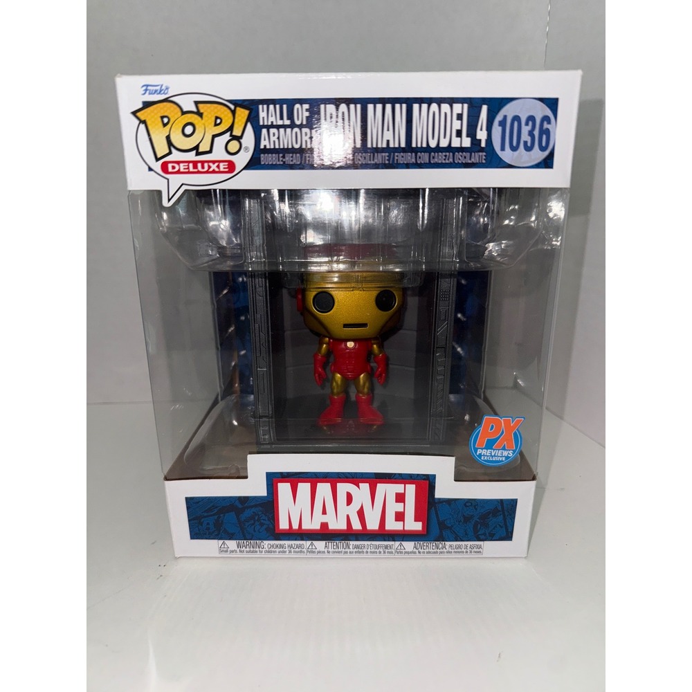 Funko Pop Deluxe Marvel Hall of Armor Iron Man Model 4 1036 PX Exclusive Figure